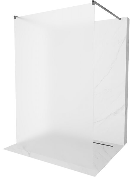 Mexen Kioto, paravan de duș walk-in 130 x 200 cm, sticlă mată 8 mm, profil grafit, 800-130-002-66-30