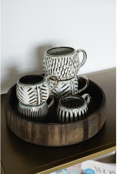 Ceașcă maro/bej din gresie ceramică 200 ml Arto – S|P Collection