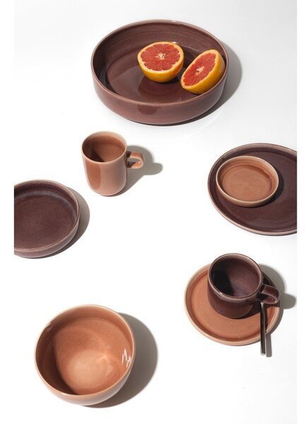 Ceașcă burgundy din gresie ceramică 220 ml Duna – ONA