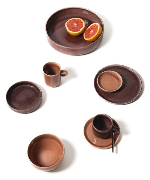 Ceașcă burgundy din gresie ceramică 220 ml Duna – ONA