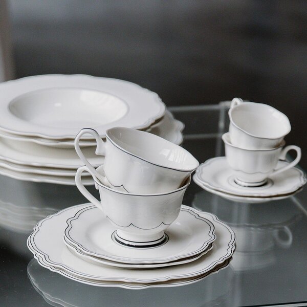 Cești albe 2 buc. new bone china 190 ml Odette – S|P Collection