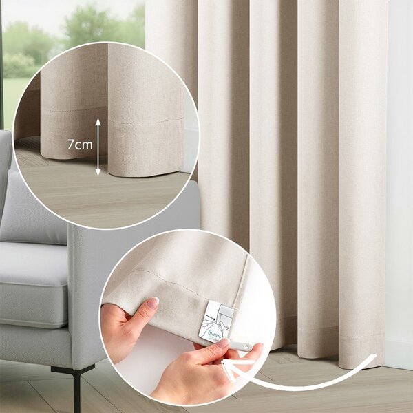 Draperie crem dimout (semi-opacă) 140x300 cm Calisto – Filumi