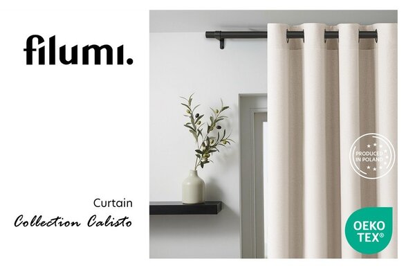 Draperie crem dimout (semi-opacă) 140x300 cm Calisto – Filumi