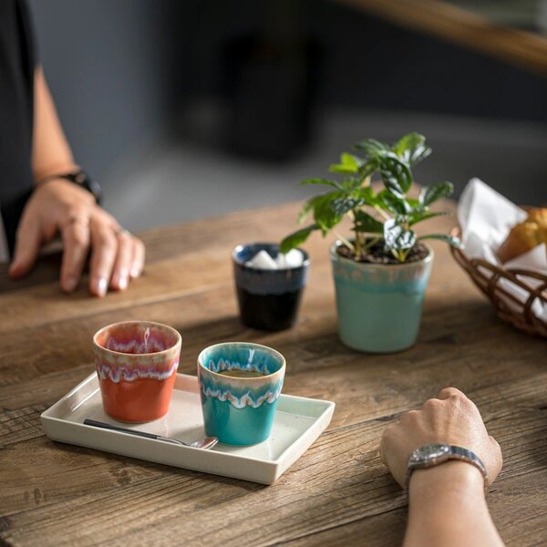 Ceașcă portocalie pentru espresso din gresie ceramică 100 ml Grespresso – Costa Nova