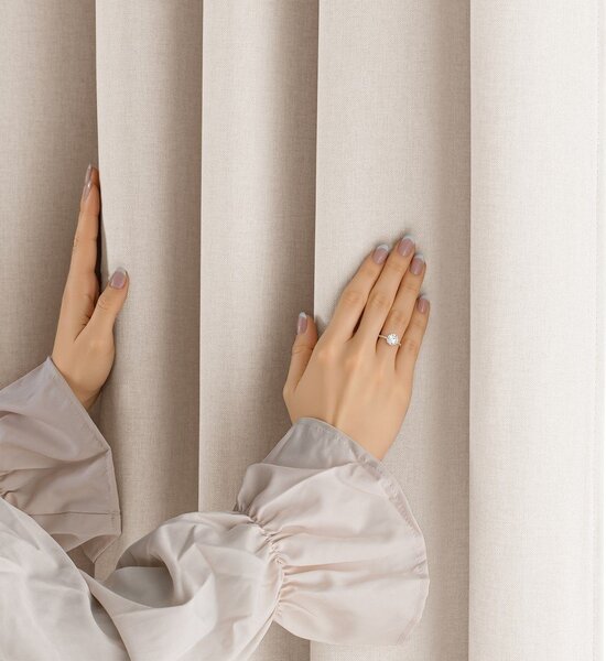 Draperie crem dimout (semi-opacă) 140x300 cm Calisto – Filumi