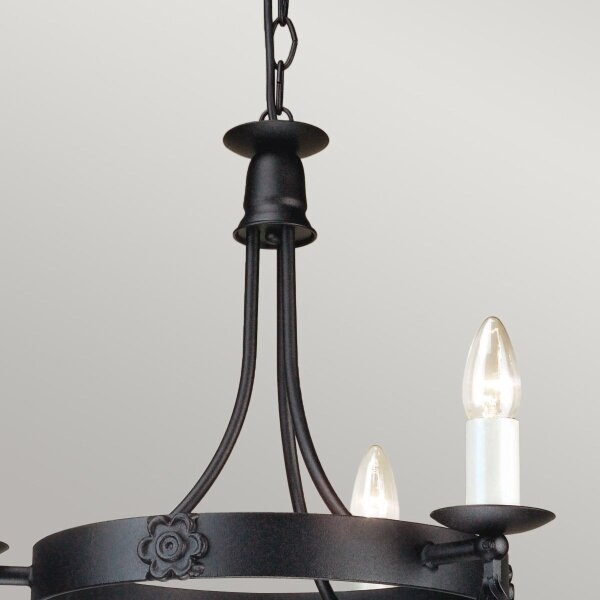 Lustră pe lanț Elstead BY3-BLACK BELFRY 3xE14/60W/230V
