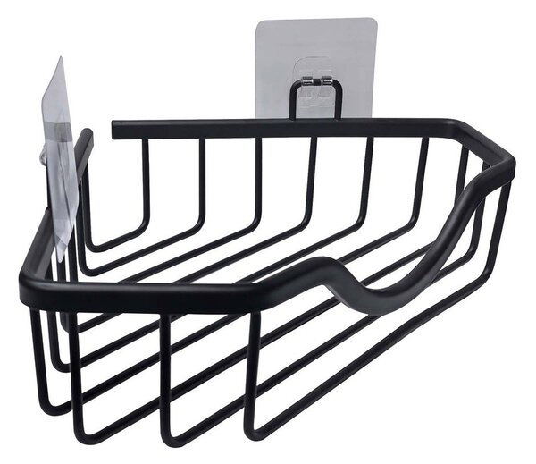 Raft pentru baie negru mat autoadeziv/pentru colț din aluminiu Filaire Aluminium – douceur d'intérieur
