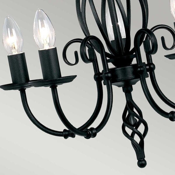 Lustră pe lanț Elstead ART5-BLACK ARTISAN 5xE14/60W/230V