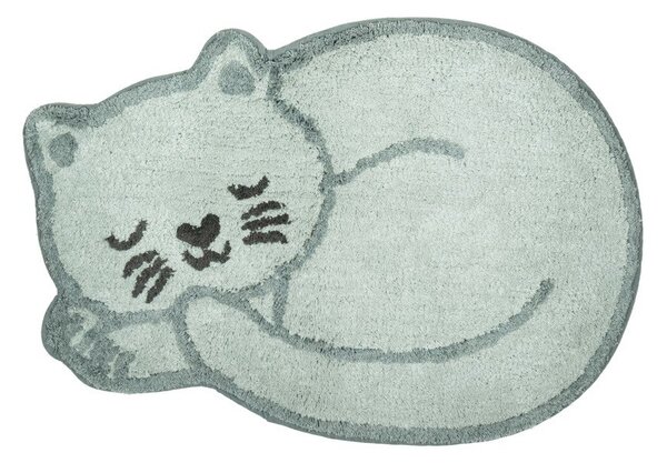 Covor pentru copii albastru deschis din bumbac 43x60 cm Sleeping Cat – Sass & Belle