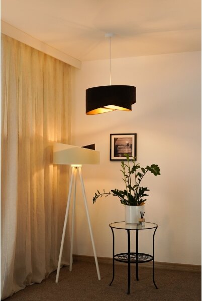 Lustră LED pe cablu Brilagi LYRA 1xE27/15W/230V maro închis/auriu