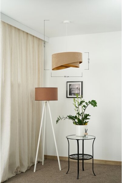 Lustră LED pe cablu Brilagi LYRA 1xE27/15W/230V maro/auriu