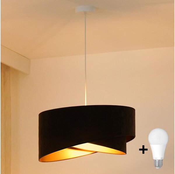 Lustră LED pe cablu Brilagi LYRA 1xE27/15W/230V maro închis/auriu