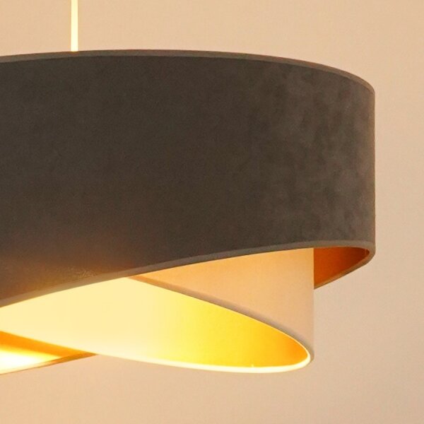 Lustră LED pe cablu Brilagi LYRA 1xE27/15W/230V gri/crem/auriu