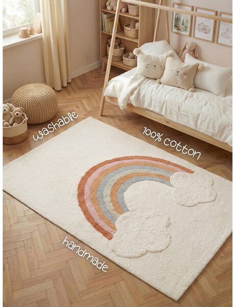 Covor pentru copii crem lavabil/țesut manual din bumbac 140x200 cm Snuggle Petite – Hanse Home