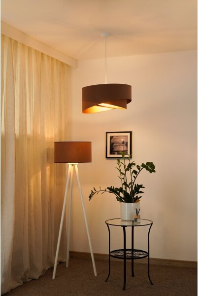 Lustră LED pe cablu Brilagi LYRA 1xE27/15W/230V maro/auriu