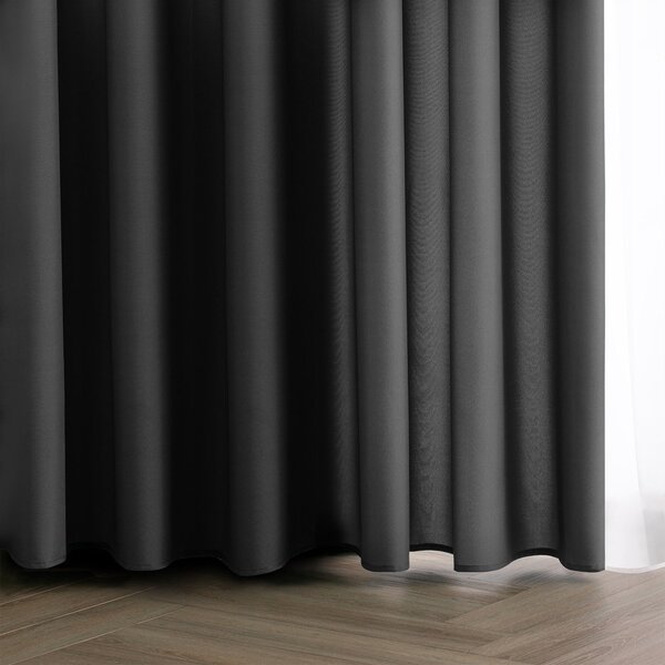 Draperie gri antracit dimout (semi-opacă) 140x270 cm Carli – Restilo