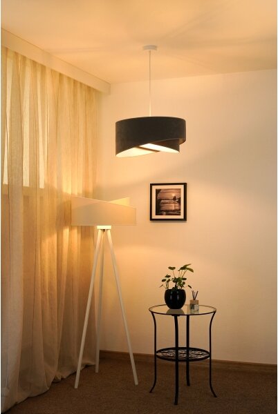 Lustră LED pe cablu Brilagi LYRA 1xE27/15W/230V gri/alb