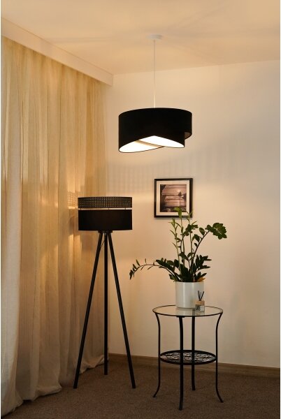 Lustră LED pe cablu Brilagi LYRA 1xE27/15W/230V negru/alb