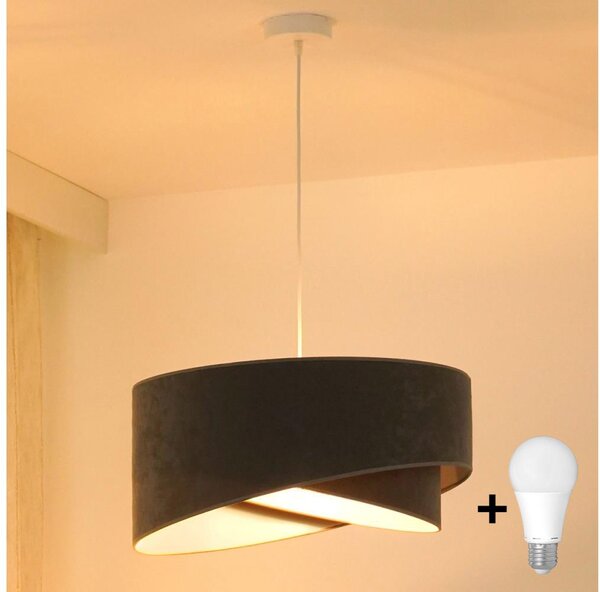 Lustră LED pe cablu Brilagi LYRA 1xE27/15W/230V gri/alb