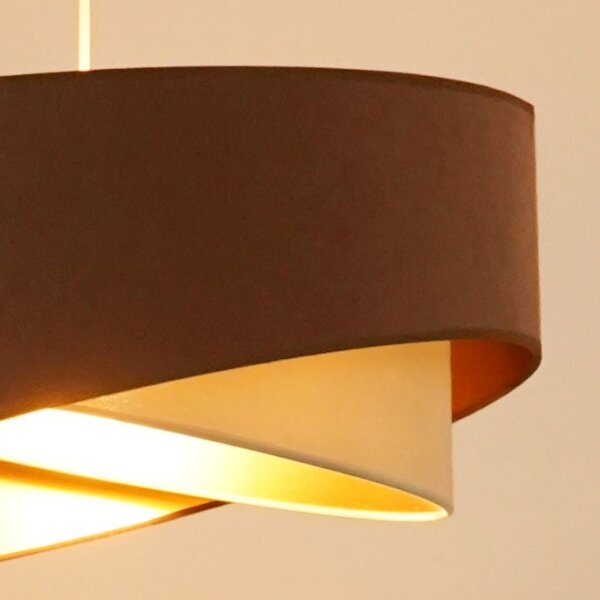 Lustră LED pe cablu Brilagi LYRA 1xE27/15W/230V maro/crem/auriu