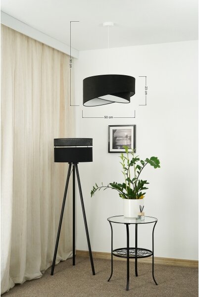 Lustră LED pe cablu Brilagi LYRA 1xE27/15W/230V negru/alb