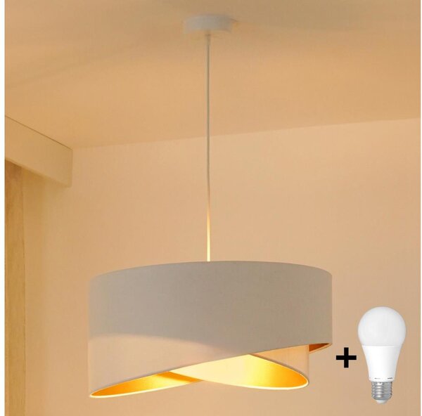 Lustră LED pe cablu Brilagi LYRA 1xE27/15W/230V alb/auriu