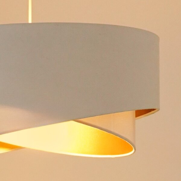 Lustră LED pe cablu Brilagi LYRA 1xE27/15W/230V alb/auriu