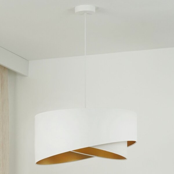Lustră LED pe cablu Brilagi LYRA 1xE27/15W/230V alb/auriu