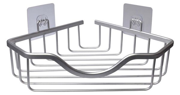 Raft pentru baie argintiu lucios autoadeziv/pentru colț din aluminiu Filaire Aluminium – douceur d'intérieur
