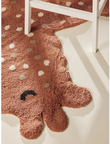 Covor pentru copii maro lavabil/țesut manual din bumbac 89x120 cm Snuggle Gino – Hanse Home