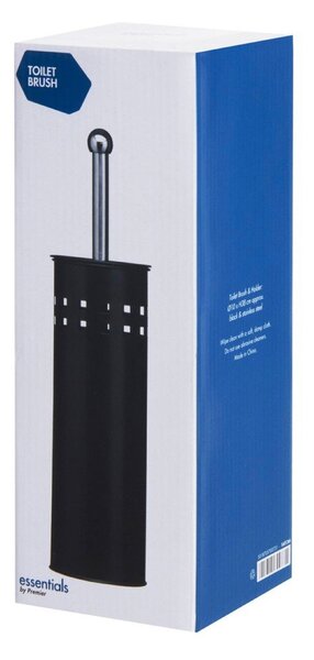 Perie de WC negru-mat din metal Indy – Premier Housewares