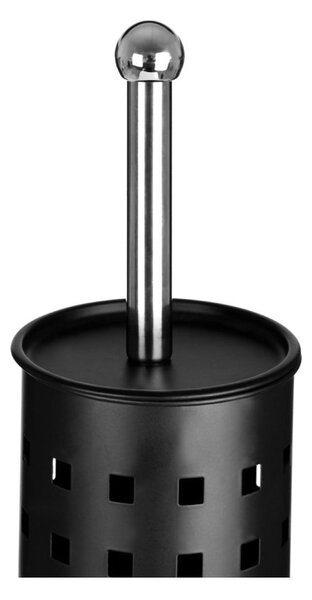Perie de WC negru-mat din metal Indy – Premier Housewares