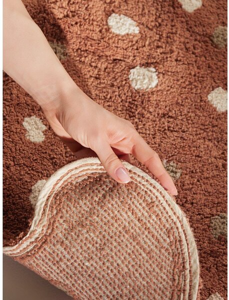 Covor pentru copii maro lavabil/țesut manual din bumbac 89x120 cm Snuggle Gino – Hanse Home
