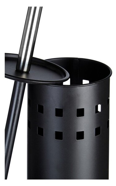 Perie de WC negru-mat din metal Indy – Premier Housewares
