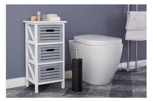 Perie de WC negru-mat din metal Indy – Premier Housewares