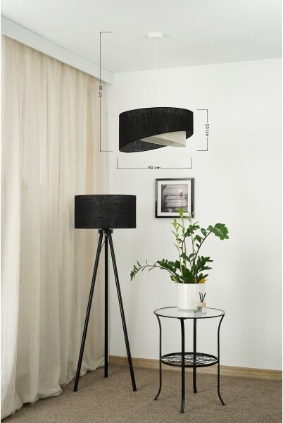 Lustră LED pe cablu Brilagi LYRA 1xE27/15W/230V negru/crem
