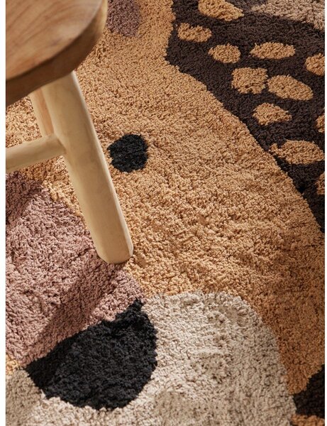 Covor pentru copii portocaliu/maro lavabil/țesut manual din bumbac 120x125 cm Snuggle Roary – Hanse Home