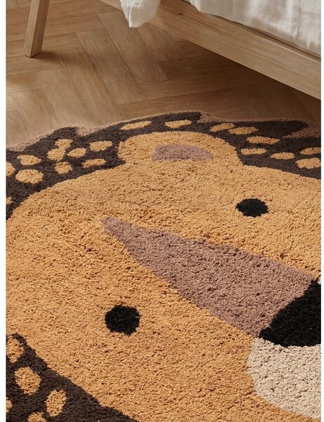 Covor pentru copii portocaliu/maro lavabil/țesut manual din bumbac 120x125 cm Snuggle Roary – Hanse Home
