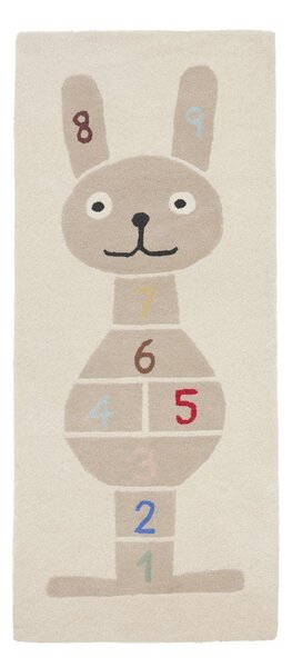 Covor de joacă pentru copii țesut manual din amestesc de lână 75x180 cm Rabbit Hopscotch – OYOY Mini