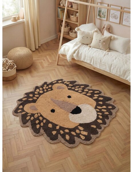 Covor pentru copii portocaliu/maro lavabil/țesut manual din bumbac 120x125 cm Snuggle Roary – Hanse Home
