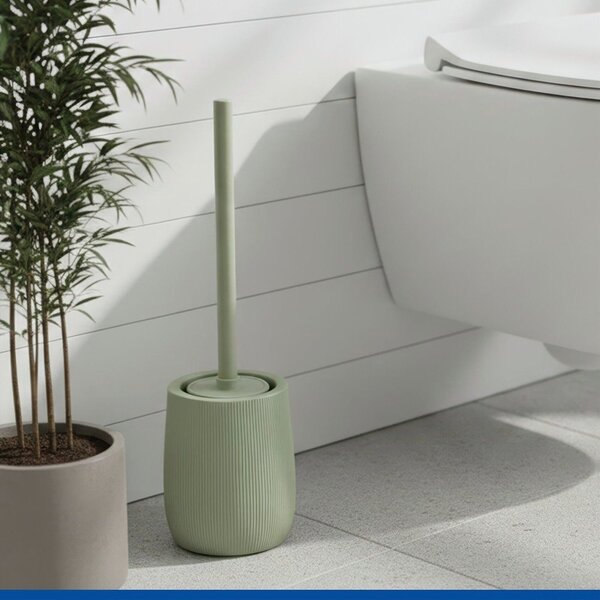 Perie de WC verde din ceramică Fablo – Wenko
