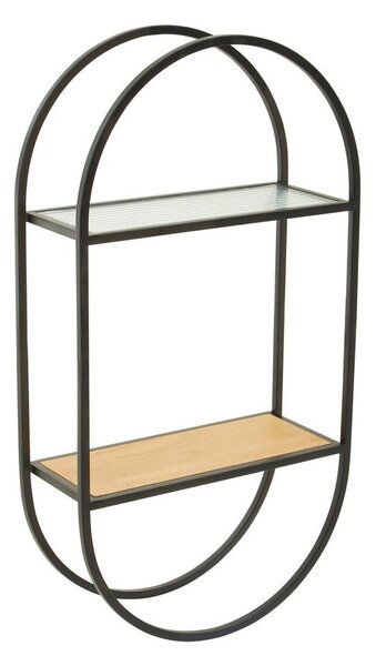Raft negru/în culoare naturală etajat din metal 35 cm Mataram – Premier Housewares