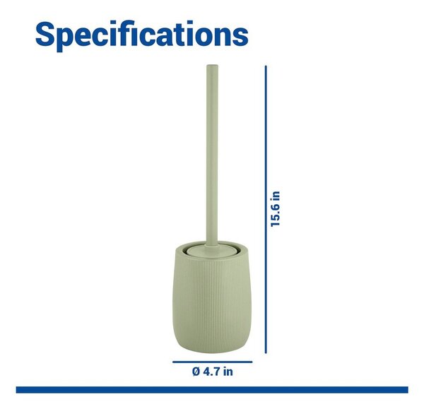 Perie de WC verde din ceramică Fablo – Wenko