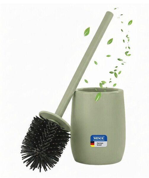 Perie de WC verde din ceramică Fablo – Wenko