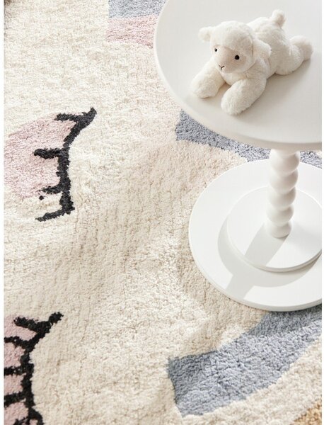Covor pentru copii crem lavabil/țesut manual din bumbac 140x200 cm Snuggle Nappi – Hanse Home
