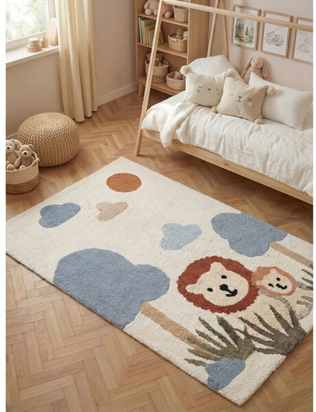 Covor pentru copii crem lavabil/țesut manual din bumbac 140x200 cm Snuggle Lionel – Hanse Home