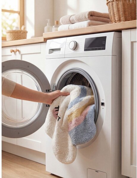 Covor pentru copii crem lavabil/țesut manual din bumbac 140x200 cm Snuggle Nappi – Hanse Home