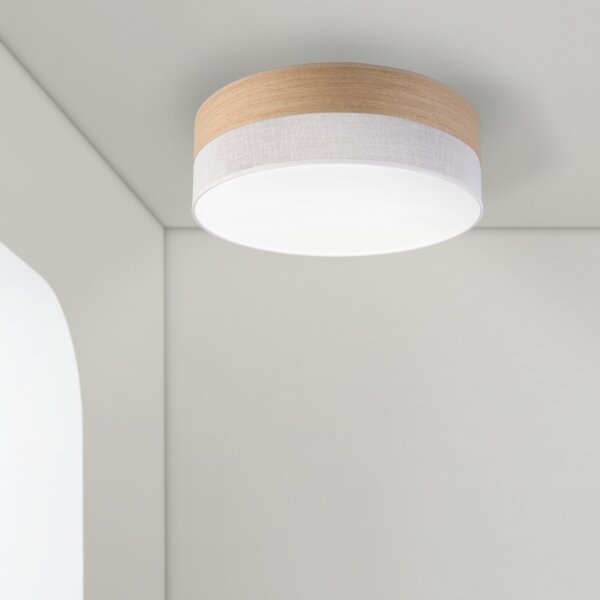 Plafonieră LED SIRJA WOOD LED/36W/230V d. 45 cm alb/stejar