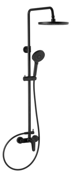KFA Armatura Otava set de duș perete cu duș de ploaie negru 5556-910-81