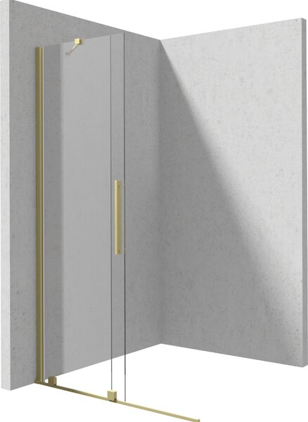 Deante Prizma perete cabină de duș walk-in 90 cm auriu periat/sticla transparentă KTJ_R39R